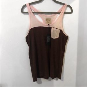Chaser Burgundy Pink Pocket Tank Top NWT Size M